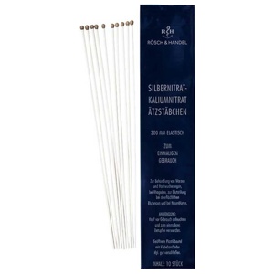 SILBERNITRAT-Kaliumnitr.Ätzstäb.Ätzstift 200mm el. 10 St Stäbchen Produktbild