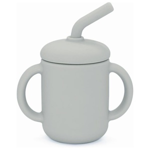 Summerville Silikonmugg med sugrör Silver Grey produkt bild