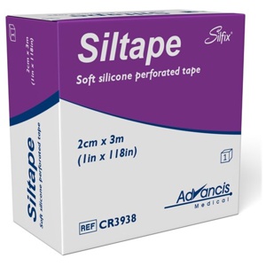 Siltape medicinsk silikonetape 2 cm x 3 m - 1 stk. produktbillede