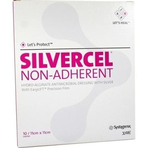 SILVERCEL non Adherent Hydroalginat Verb.11x11 cm Produktbild