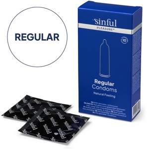 Sinful Regular Condoms - 10 stk. produktbillede