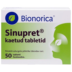 Sinupret kaetud tbl 6mg+18mg+18mg+18mg+18mg n50 toote pilt