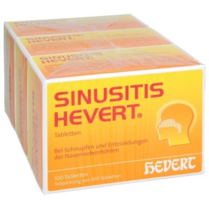 SINUSITIS HEVERT - Bei Schnupfen und Entzündungen der Nasennebenhöhlen 300 St Tabletten Produktbild