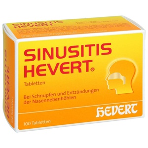 SINUSITIS HEVERT- Bei Schnupfen und Entzündungen der Nasennebenhöhlen 100 St Tabletten Produktbild