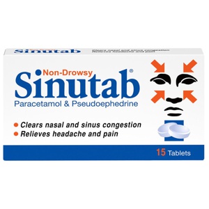 Sinutab Tablets Non-drowsy Pack of 15 product image