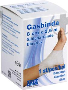 AKLA Självhäftande gasbinda 8 cm x 2,5 m produkt bild