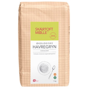 Skærtoft mølle Havregryn Fintvalsede Økologisk   1000 g produktbillede
