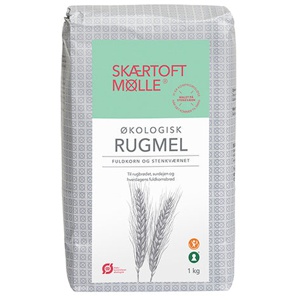 Skærtoft mølle Rugmel Fuldkorn Økologisk   1 kg produktbillede