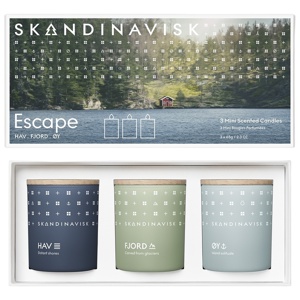 Skandinavisk ESCAPE Mini Candle Giftset 65g x 3 produktbillede