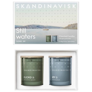 Skandinavisk Still Waters Scented Candle Giftset FJORD & ØY 2 x 6 produkt bild