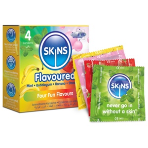 Skins Kondomer med Smak 4-pack produkt bild