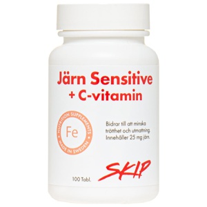 Skip Järn Sensitive + C-vitamin 100 tabletter produkt bild
