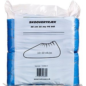 Skoovertræk Blå Plast - 100 stk. produktbillede