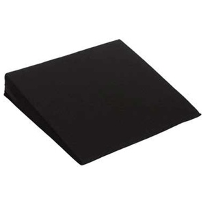 Skråpude med sort betræk (37x37x7) produktbillede