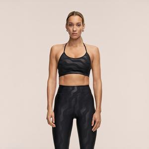 Sleek Sport‑BH Svart Mönstrad produkt bild