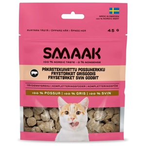 SMAAK Cat Frystorkat Kattgodis Gris 45 g produkt bild