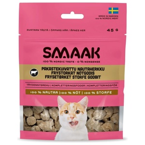 SMAAK Cat Frystorkat Kattgodis Nöt 45 g produkt bild