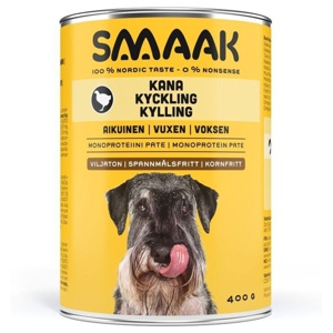 SMAAK Dog Adult Spannmålsfri Kyckling 400 g produkt bild