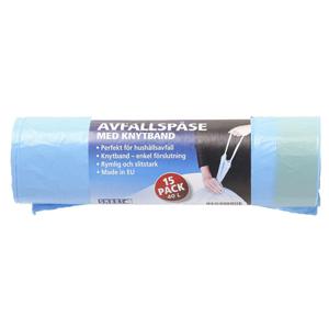 Smart Microfiber Avfallspåse med Knytband 15-pack 40L produkt bild