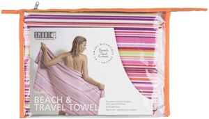 Smart Beach towel pink stripes produktbilde