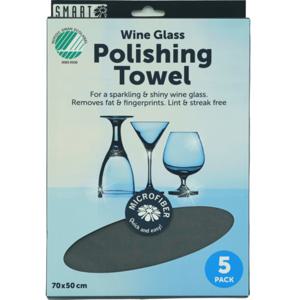 Smart Microfiber Polishing Towel vinglasduk 5-pack produkt bild