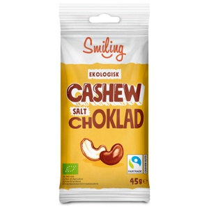 Smiling Cashew Salt Choklad 45 g produkt bild