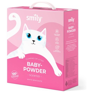 Smily White Bentonite Kattsand Babypowder (6 l) produkt bild