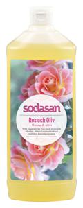 Sodasan Ros & Oliv Flytande Tvål 1 liter produkt bild