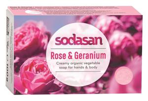Sodasan tvål Rose & Geranium 100 g produkt bild