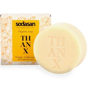 Sodasan THANX tvål Apelsin & Cederträ 80 g produkt bild