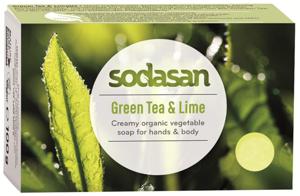 Sodasan tvål Green Tea & Lime 100 g produkt bild