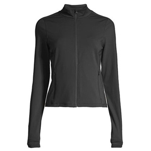 Soft Touch Zip Träningsjacka Svart produkt bild