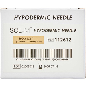 Sol-M kanyle 26G x 1/2 Brun 0,45 mm x 12,5 mm- 100 stk produktbillede