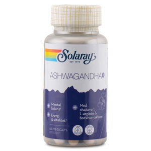 Solaray Ashwagandha+ 60 kapsler produktbillede