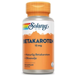 Solaray betakaroten 15 mg 50 kapsler produktbilde