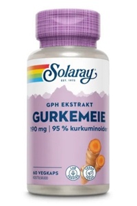 Solaray GPH Gurkemeie 60 kapsler – Standardisert gurkemeie for ledd & betennelsesdempende støtte. produktbilde