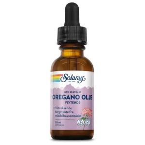 Solaray GPH Oregano Olje 30 ml – Standardisert oreganoolje med 70 % karvakrol produktbilde