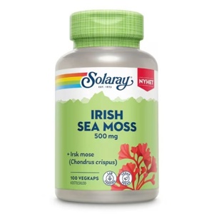 Solaray Irish Sea Moss 500 mg 100 kapsler – Rødalge (Chondrus crispus) med naturlige mineraler produktbilde