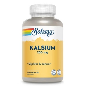 Solaray kalsium 250 mg 120 kapsler produktbilde