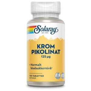 Solaray krom pikolinat 100 tabletter produktbilde