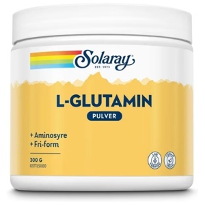 Solaray L-Glutamin 300 g Pulver – Fordøyelse, tarmhelse og muskelrestitusjon produktbilde