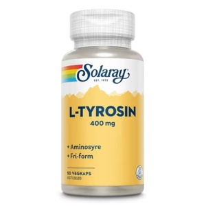 Solaray L‑Tyrosin 400 mg – 50 kapsler   Fokus & energi produktbilde