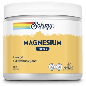 Solaray Magnesium Sitrat Pulver 225 g – Lettopptakelig & smakløst magnesiumpulver produktbilde