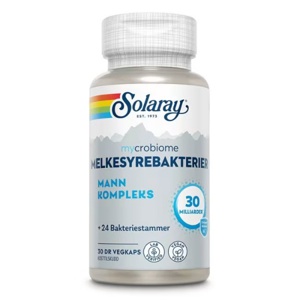 Solaray Mycrobiome Mann Kompleks 30 kapsler – 30 mrd. melkesyrebakterier for menn produktbilde