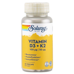 Solaray Vitamin D3 & K2 60 kapsler produktbillede