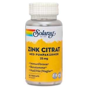 Solaray Zink Citrat 60 kapsler produktbillede
