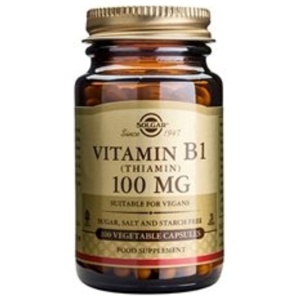 Solgar B1-vitamin 100 mg (Thiamin) - 100 kap. produktbillede