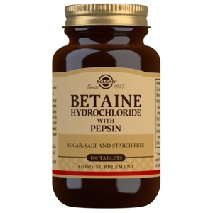 Solgar Betaine Hydrochloride, 100 tabl produkt bild