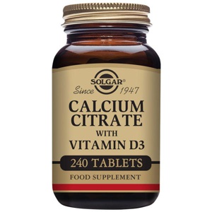 Solgar Calcium Citrate + D3 - 240 tabl produktbillede