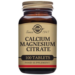 Solgar - Calcium Magnesium Citrate 100 tabletter produktbillede